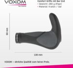 Voxom Griffe Ergo Gr9 Schwarz-Grau, 138mm inkl. Bar Ends – Bild 2